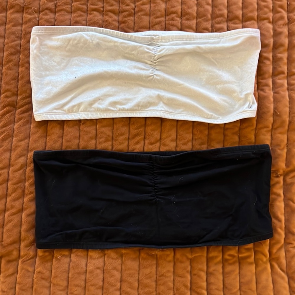 Decree Black & Silver Rouched Bandeaus XL